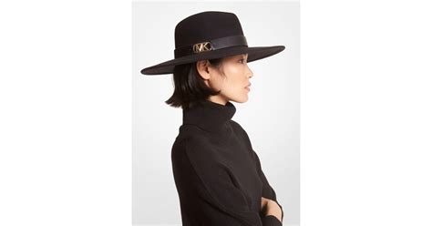 Michael Kors Wool Fedora Hat In Black Lyst