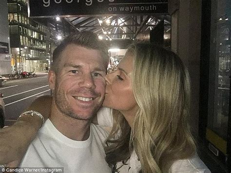 candice warner flaunts her tiny waist in crop top daily mail online