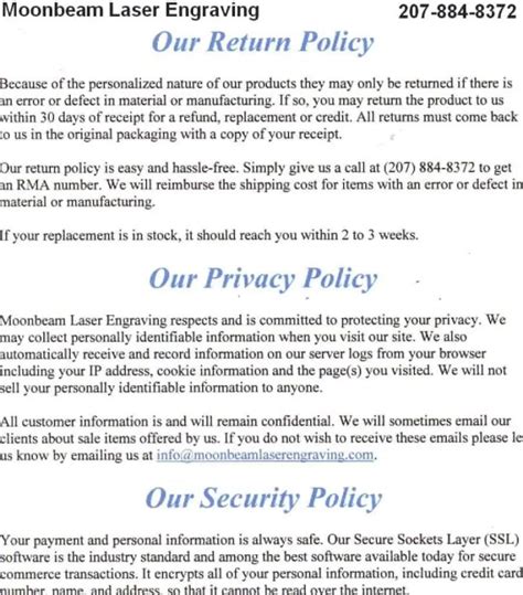 return policy templates word excel samples