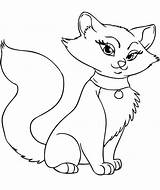 Cat Coloring Pages Kitty Cats Color Beautiful Stands Elegantly Female Kids Procoloring Colouring Printable Animal sketch template
