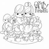 Coloring Pages Precious Moments Family Church Forever Baby Girl Christmas Printable Religious Friends Families Sheets Together Moment Kids Getcolorings Colouring sketch template