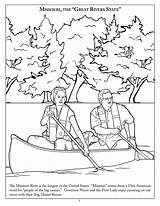 Coloring Boone Daniel Pages Getdrawings River Missouri sketch template