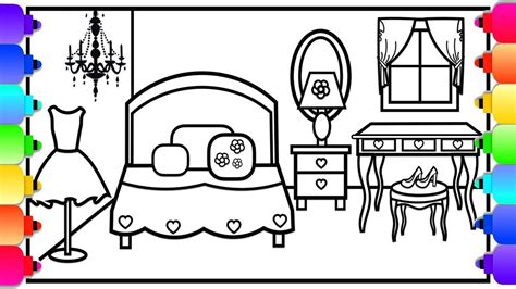 bed coloring pages printable