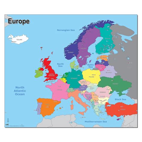 map  europe simple topographic map