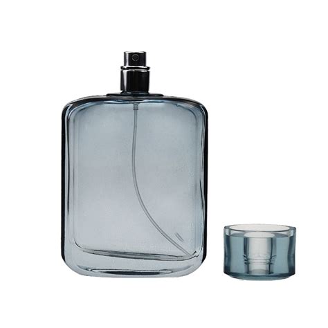 Light Blue Flat Perfume Glass Bottle High Quality Glass