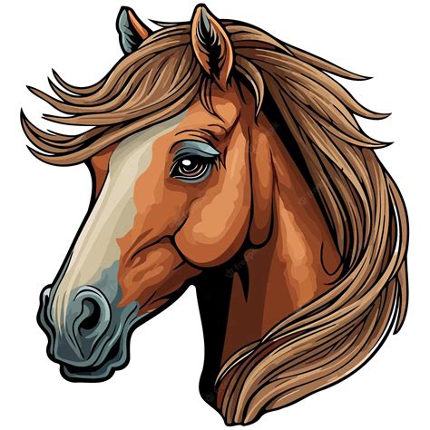 cabeza de animal caballo equino vector premium