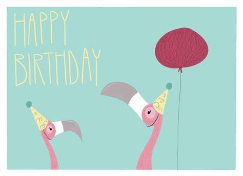 happy birthday flamingo style wwwetsycomshoptoriheavenorcards happy