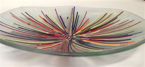 Multi Coloured Fused Glass Dish S Walsh Sarah And Mart S Art April