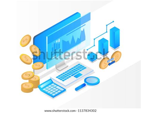 business analysis investment grow system isometric stock vector