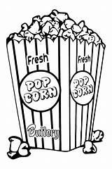 Popcorn Corn Coloring Clipart Bucket Pages Juice Template Printable Sheets Box Saturday Printables Color Pop Kids Visit Snack Fun Clipartmag sketch template