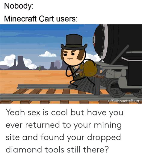 Nobody Minecraft Cart Users Usillhouetteblurr Yeah Sex Is Cool But Have
