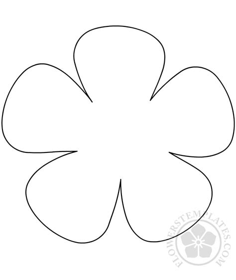 petal flower template coloring page flowers templates