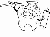 Coloring Teeth Dental Pages Tooth Brushing Printable Hygiene Toothbrush Drawing Health Preschool Color Dentist Brush Kids Sheets Vampire Line Cartoon sketch template