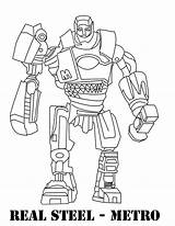 Real Coloring Pages Steel Dad Metro American Robot Printable Getcolorings Color Template Colorin sketch template