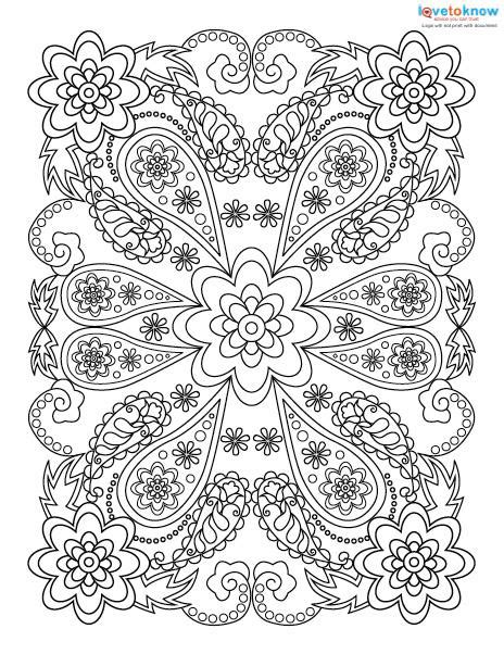 adult coloring pages  stress relief lovetoknow health wellness