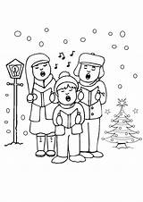 Carolers Coloring Pages Colouring Getcolorings sketch template