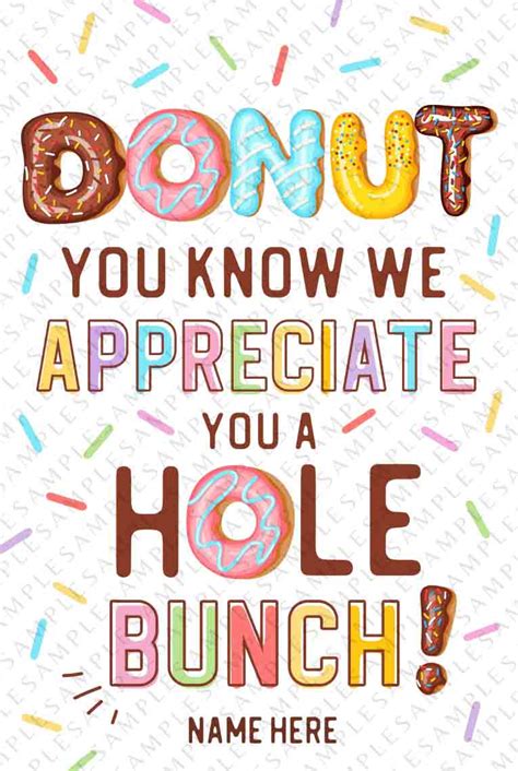 donut forget  awesome   printable teacher appreciation gift