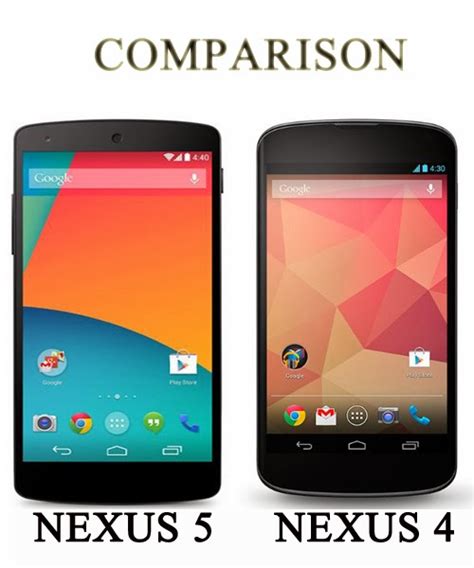 features comparison  google nexus   nexus  techgangs