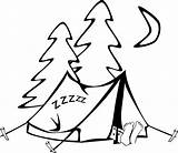 Tent Camping Coloring Printable Sheet Colouring Pages Family sketch template