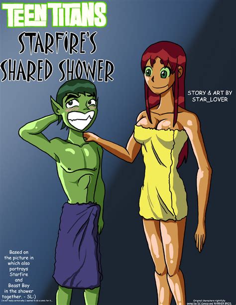 starfire s shared shower porn comic cartoon porn comics rule 34 comic