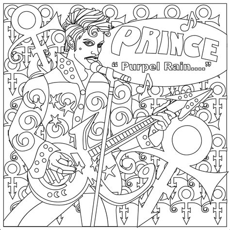 prince musician coloring pages