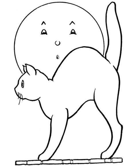scary halloween coloring page halloween scary cat  printable