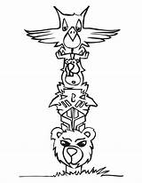 Totem Drawing Coloring Pages Pole Animal Poles Easy Snake Cartoon Kids Templates Totems Printable Colouring Color Drawings Sheets Telephone Light sketch template