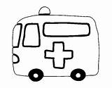 Ambulance Coloring Cross Red Coloringcrew sketch template