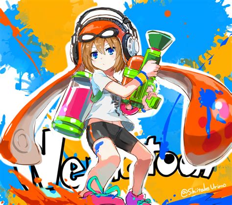 inkling and blanc splatoon and 2 more drawn by shiitake