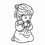 Prayer Kneeling Praying Panda Lds Coloring sketch template