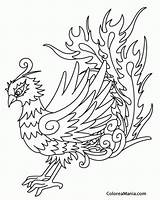 Feu Oiseau Oiseaux Fenix Pavo Hellokids Phenix Pintar Acessar Populaire Azcoloriage sketch template