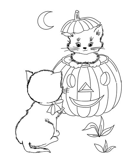 printable halloween cat coloring pages