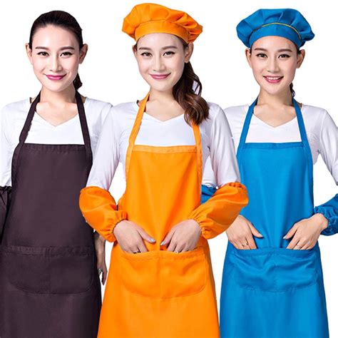 universal bib kitchen cooking hotel chef aprons uniforms waist short