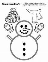 Snowman Craft Christmas Coloring Preschool Kids Crafts Scarf Hat Pages Worksheets Winter Template Kindergarten Cut Templates Gloves Nieve Printable Worksheet sketch template