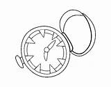 Reloj Orologio Bolsillo Montre Rellotge Tasca Butxaca Poche Colorier Dibuix Acolore Dibuixos Coloritou sketch template