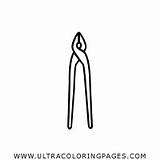 Pliers Coloring Alicate Ultracoloringpages sketch template