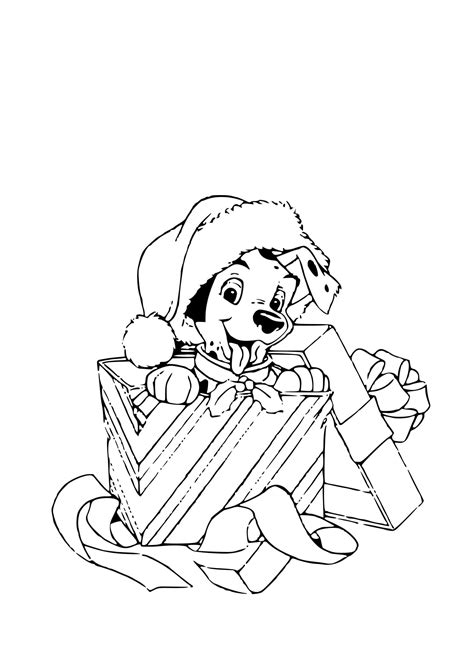 printable christmas puppy coloring pages