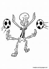 Coloring Spongebob Pages Squidward Soccer Playing Ball Colouring Maatjes Squarepants Christmas Print Want Loaded Version Click Will Library Clipart Cartoons sketch template