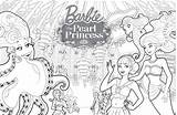 Coloring Pages Princess Barbie Pearl Choose Board sketch template