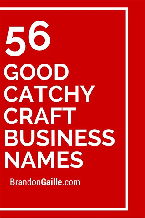 good catchy craft business names catchy business