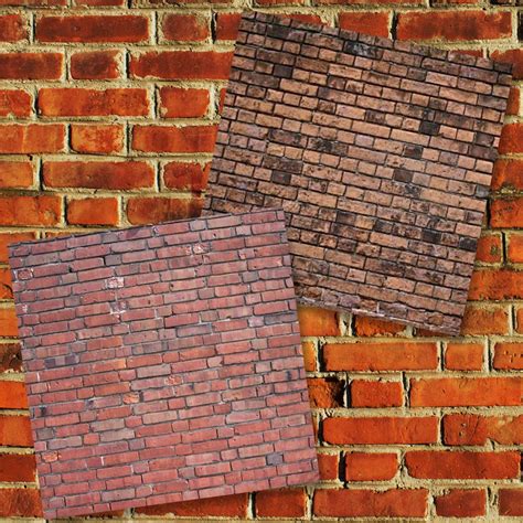 craft papers  brick papers brick printable brick etsy
