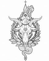 Satanic Occult Brave Drew Claim sketch template