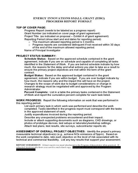 progress report template fillable printable  forms handypdf