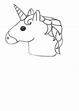 Emoji Unicorn Coloring Molde Template sketch template