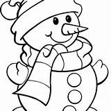 Coloring Snowman Printable Pages Christmas Drawing Color Print Snowflake Getdrawings Everfreecoloring sketch template