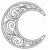 Crescent Moon Embroidery Designlooter Unique sketch template