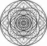Mandala Geometry sketch template