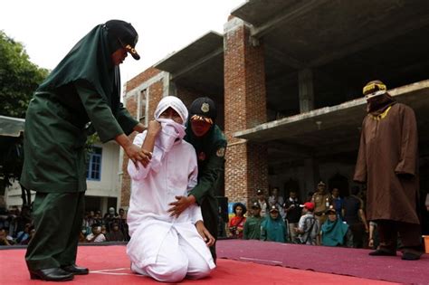 Harrowing Moment Sobbing Muslim Woman Whipped In Public