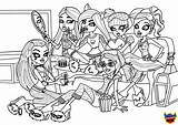 Monster High Coloring Pages Kids Simple Characters Children Color sketch template