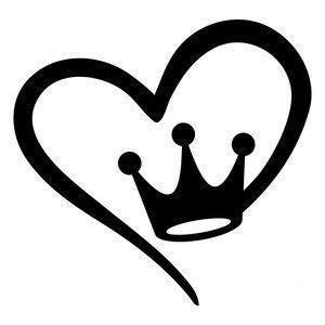 heart  crown crown tattoo design silhouette design design store